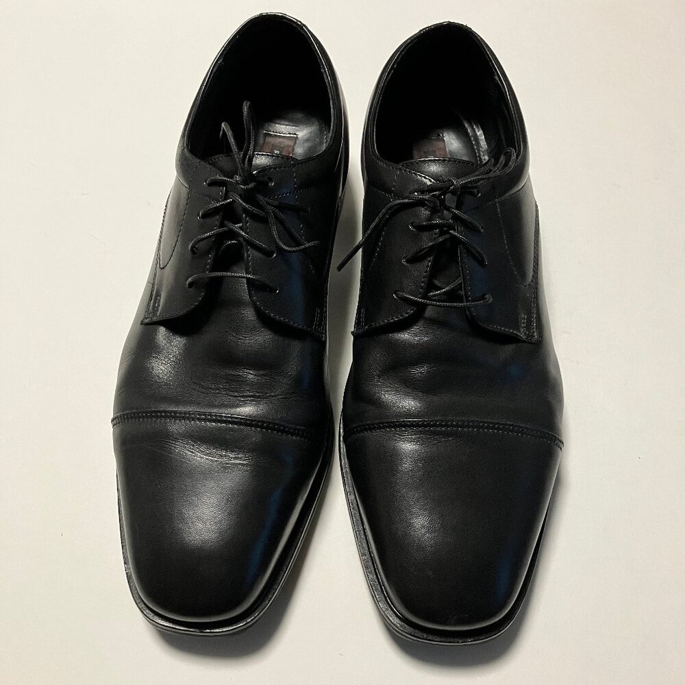 Florsheim Men's Black Leather Dress Shoes, Size 13 D, Style 11027-01, Cap Toe
